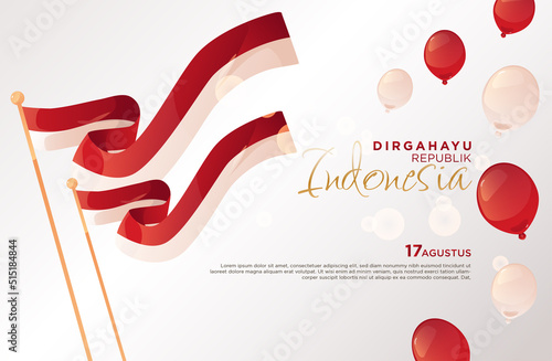 indonesia independence day 17 august elegant background design