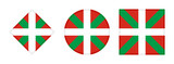basque flag icon set. vector illustration isolated on white background