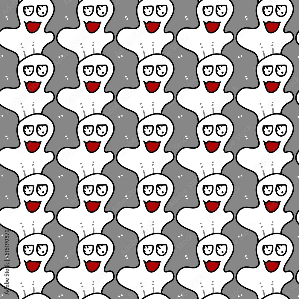 seamless pattern of cute ghost cartoon seamless pattern of cute ghost cartoon