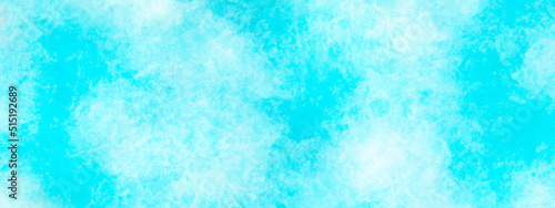 Blue and white color frozen ice surface background. White and blue watercolor splash wallpaper. Water splash or blotch background. 