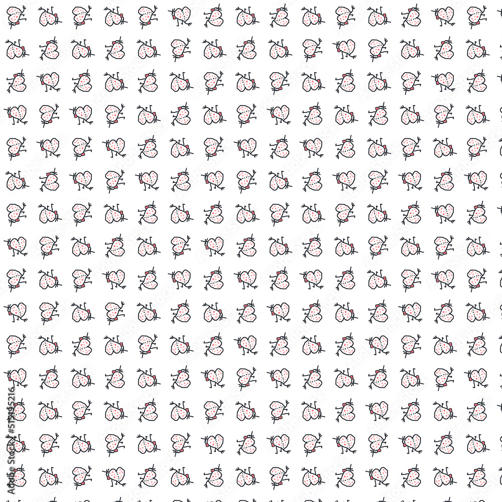 Funny Monster Drawing Motif Pattern Funny Monster Drawing Motif Pattern