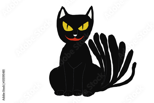 黒い化け猫の妖怪