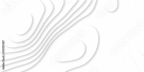 Abstracts Luxury paper cut background, Abstract decoration, white pattern gradients, 3d Vector illustration, topographic canyon map light relief texture, curved layers and shadow.