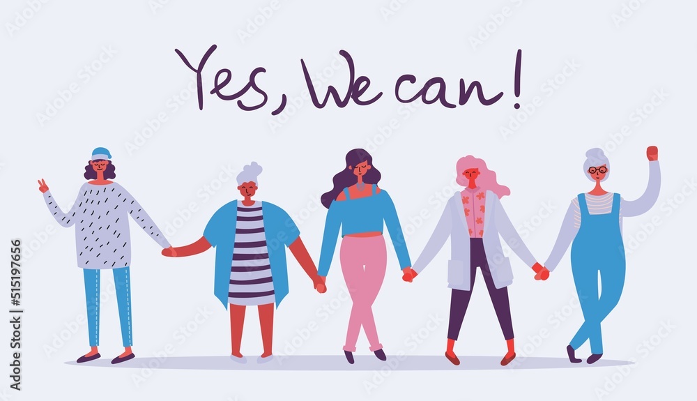 International Women s Day. Women in leadership, woman empowerment, gender equality concepts. Crowd of women of diverse age, races and occupation. International Women s Day. Women in leadership, woman empowerment, gender equality concepts. Crowd of women of diverse age, races and occupation.