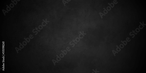 Dark black grunge textured concrete background. Panorama dark grey black slate background or texture. Vector black concrete texture. Stone wall background. 