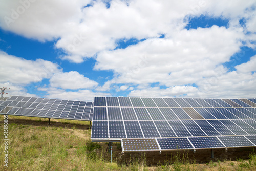 Tableau sur toile Photovoltaic panels view