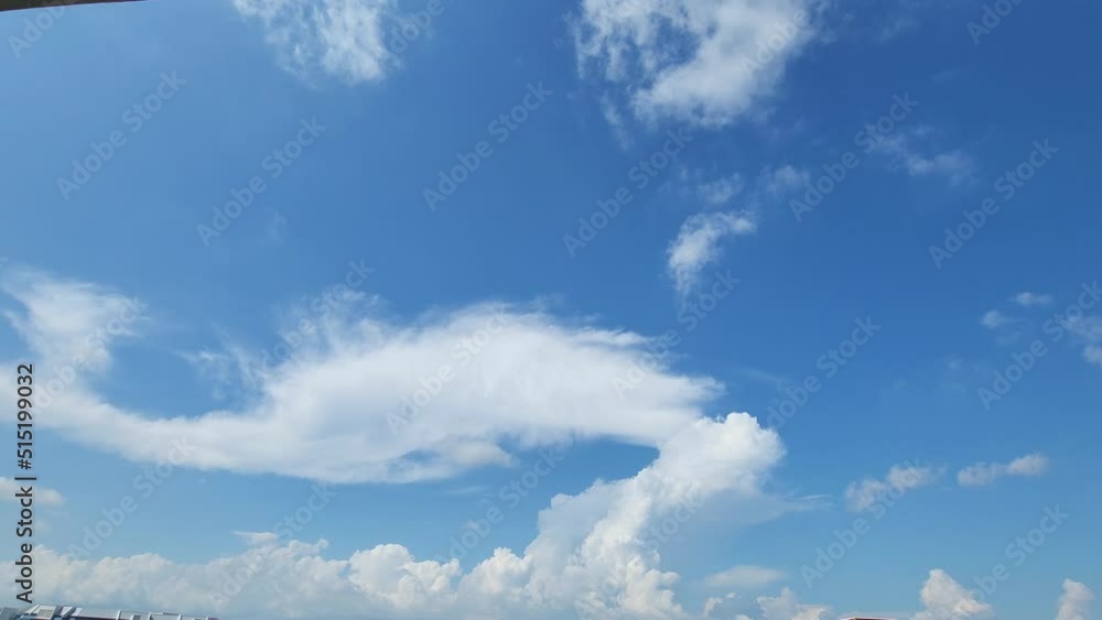 Motion timelapse hyper-lapse of Clouds and Blue Sky Motion timelapse hyper-lapse of Clouds and Blue Sky