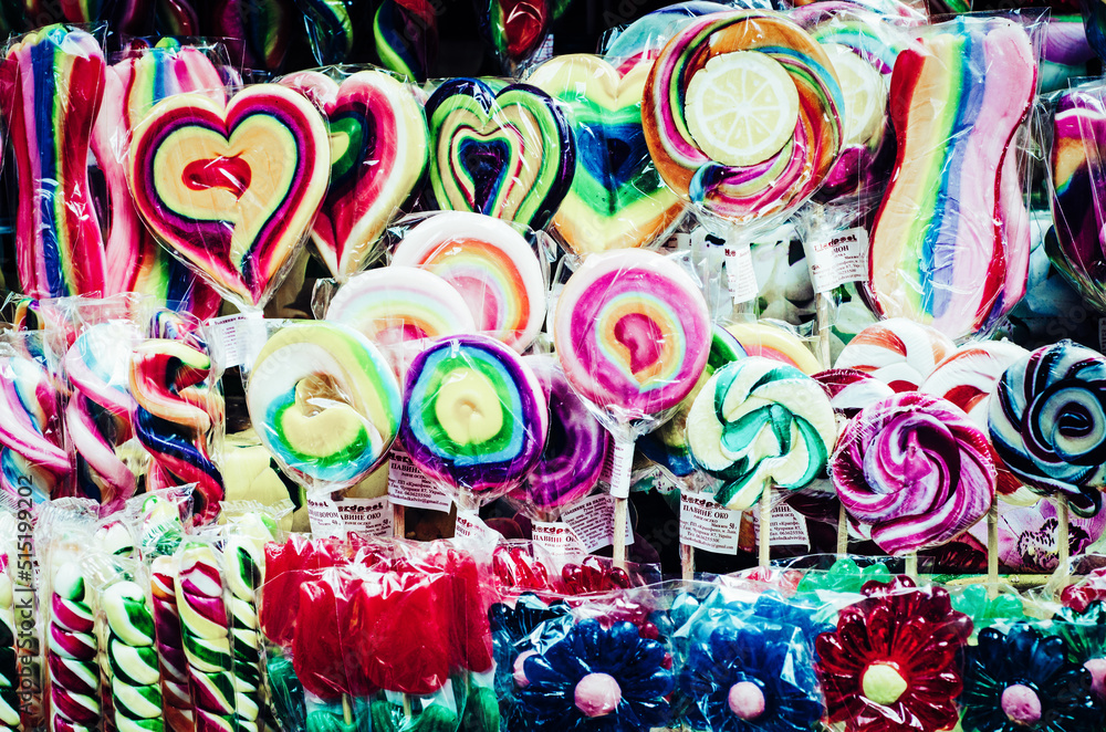 Fototapeta premium Lolipops at market