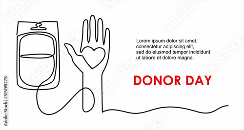 One continuous single line of hand and infuse isolated on white background.