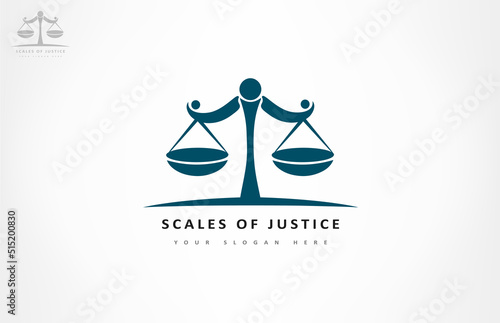 Scales of justice logo vector design