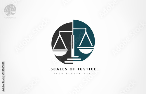 Scales of justice logo vector design