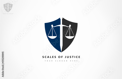 Scales of justice logo vector design
