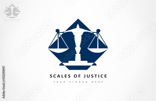 Scales of justice logo vector design