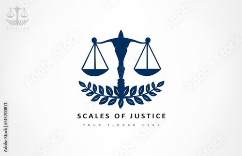 Scales of justice logo vector design