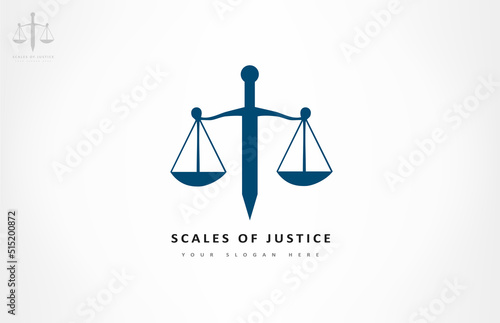 Scales of justice logo vector design