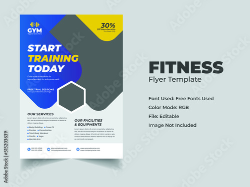 Fitness Gym Flyer template design