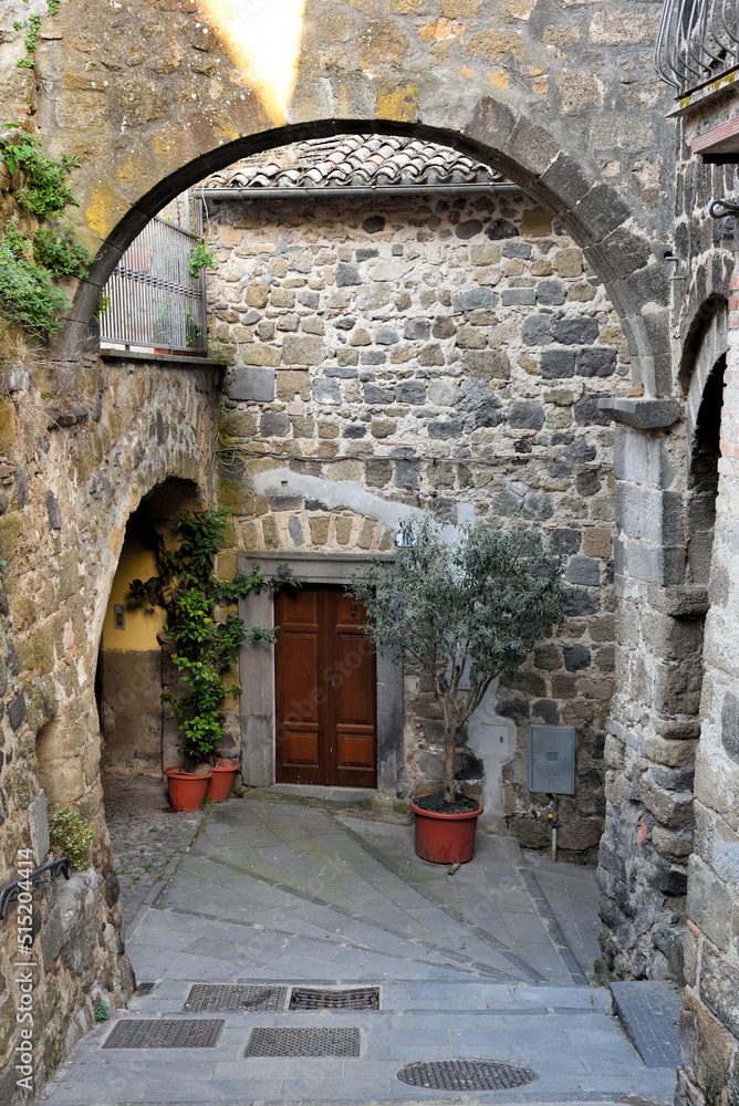 the historic center of Marta Lazio Italy