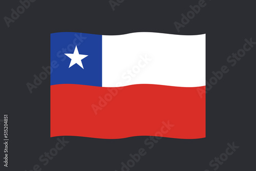 Flag of chile vector design. Chilean national symbol. Free Download Flag of chile vector design. Chilean national symbol. - GFXLoad
