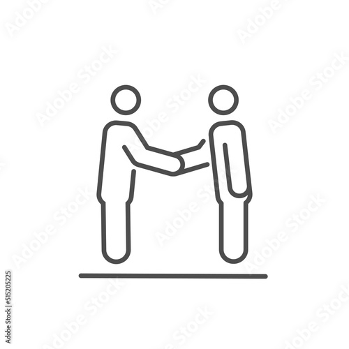 Vector handshake or agreement of two person for business, partnership and friendship illustration.