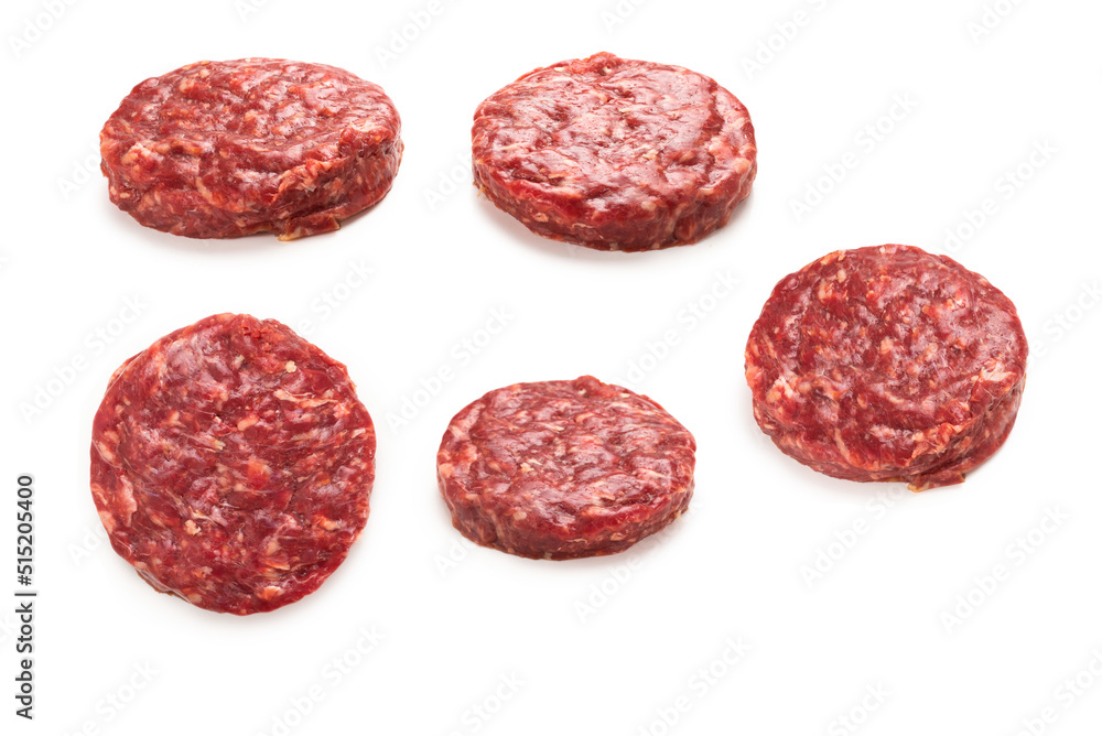 Raw minced beef isolated on white background. Raw minced beef isolated on white background.