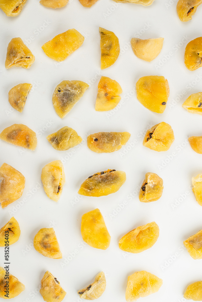 Dried passion fruit isolated on a white background. Dried passion fruit isolated on a white background.