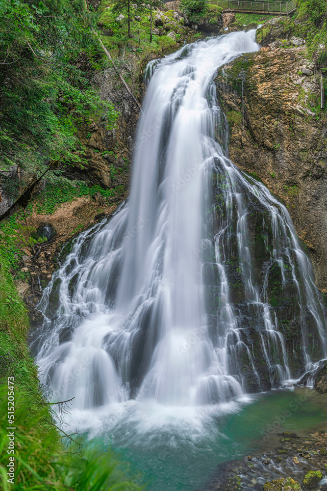 Gollinger Waterfall in Golling, Austria