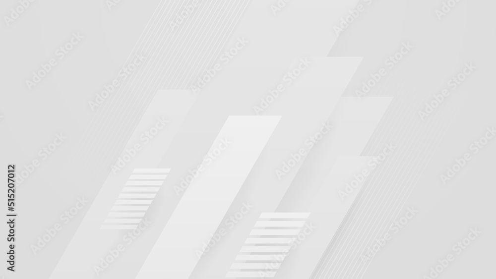 Fototapeta premium Minimal geometric white light background abstract design illustration
