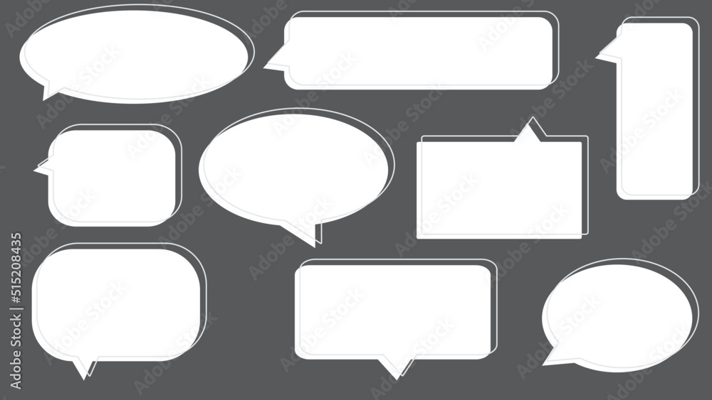 collection of a blank speech bubble, conversation box, chatbox, and dialog box illustration on white background perfect for your design collection of a blank speech bubble, conversation box, chatbox, and dialog box illustration on white background perfect for your design