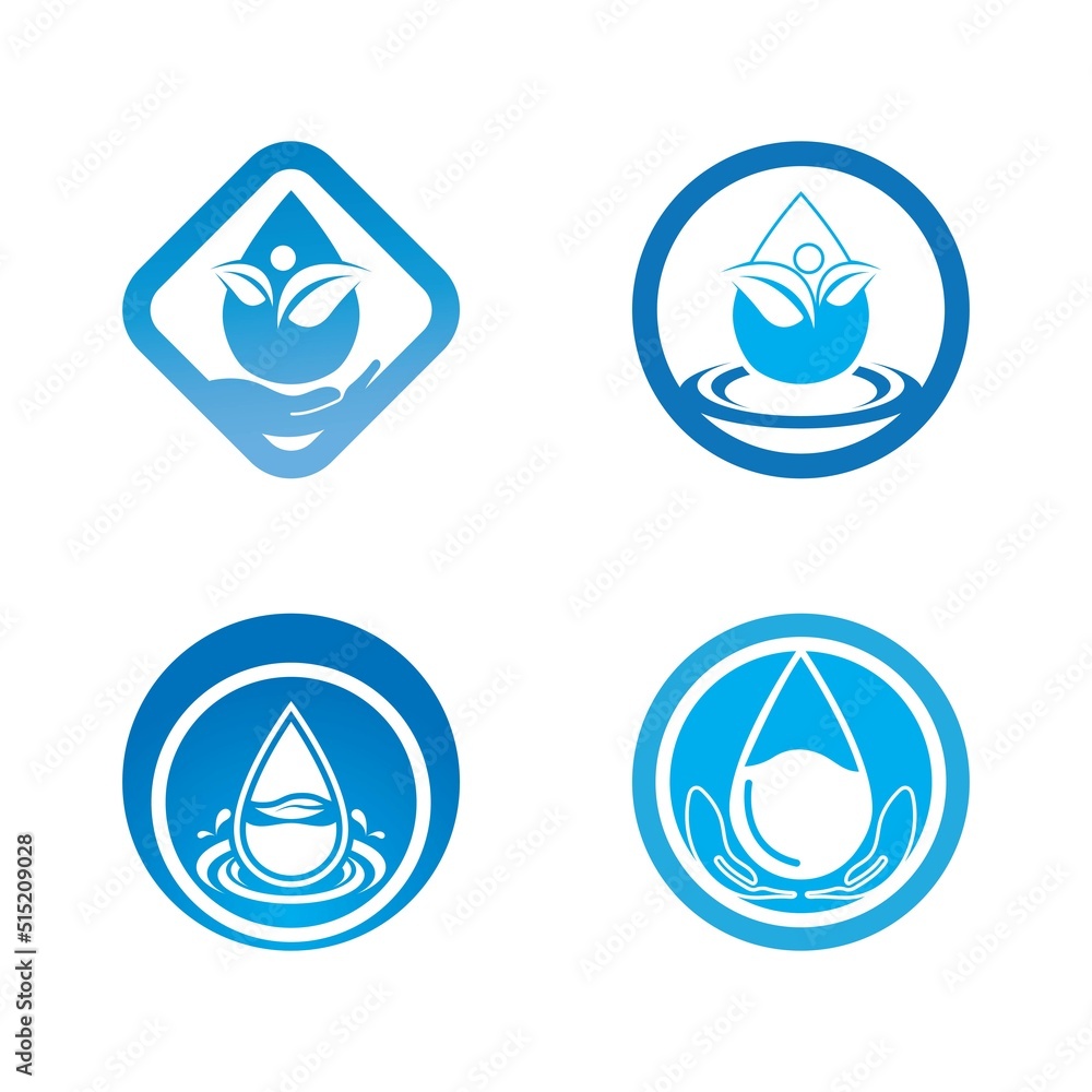 Water drop logo template vector Water drop logo template vector