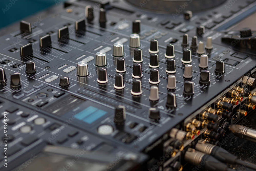 Russia. Saint-Petersburg. Mixing sound point for DJ work. Russia. Saint-Petersburg. Mixing sound point for DJ work.