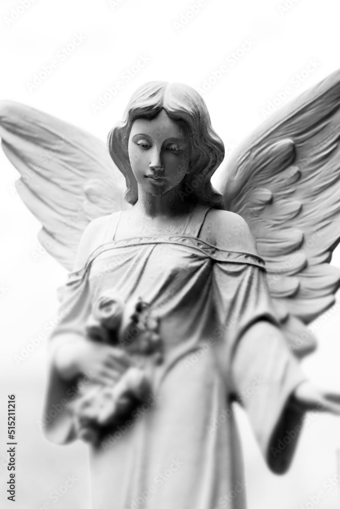 Angel Sculpture with Wings Representing Love Faith and Peace Spirit Angel Sculpture with Wings Representing Love Faith and Peace Spirit
