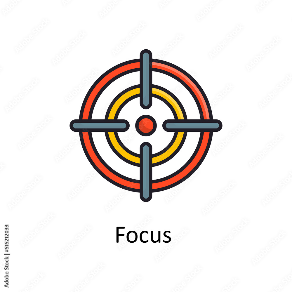 Focus vector Filled outline Icon Design illustration. Project Managements Symbol on White background EPS 10 File Focus vector Filled outline Icon Design illustration. Project Managements Symbol on White background EPS 10 File
