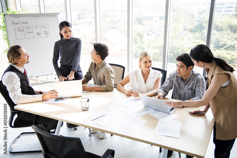 Business people discussing together in conference. Business people discussing together in conference.