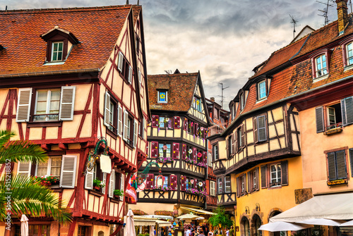 Traditional half-timbered houses in Colmar - Alsace, France