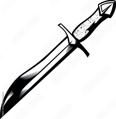 Fantasy Curved Dagger Vector