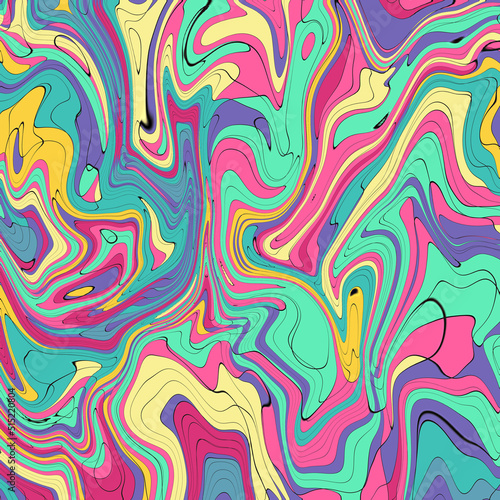 Colorful psychedelic background. Marbling texture. Marbling texture design. Colorful abstract background. Stock.