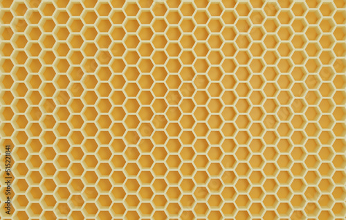 yellow honeycomb background, 3d rendering, 3d illustration