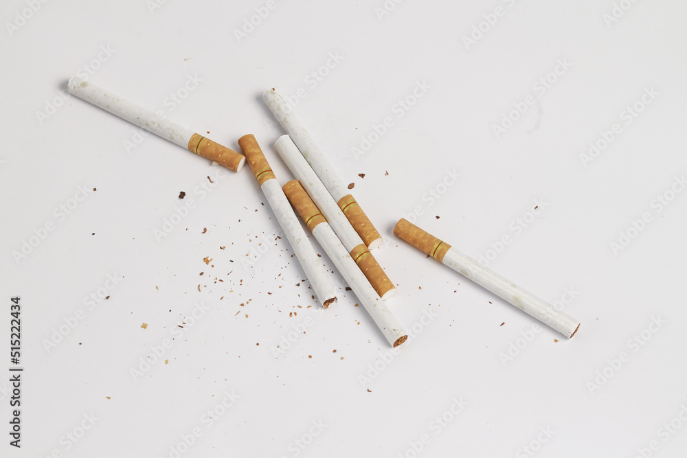 Isolated cigarettes on white background Isolated cigarettes on white background