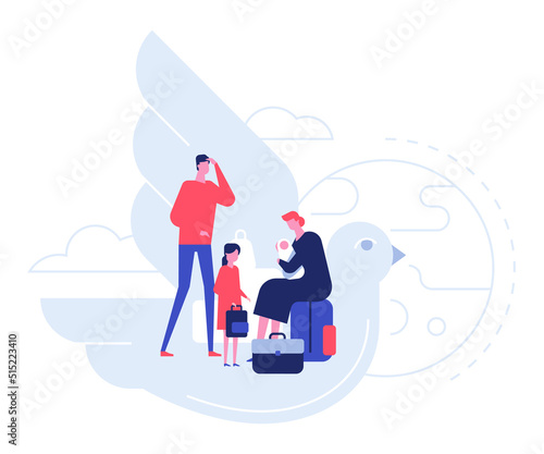 Hope for peace - modern colorful flat design style illustration