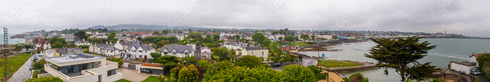 Aerial view of Dun Laoghaire, Dublin county, Ireland, in a cloudy day Aerial view of Dun Laoghaire, Dublin county, Ireland, in a cloudy day