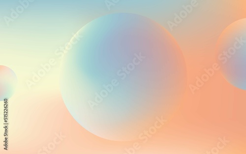 Creative minimal bubbles on the abstract holographic background.