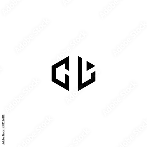 CL geometric abstract concept logo initial concept with high quality logo design