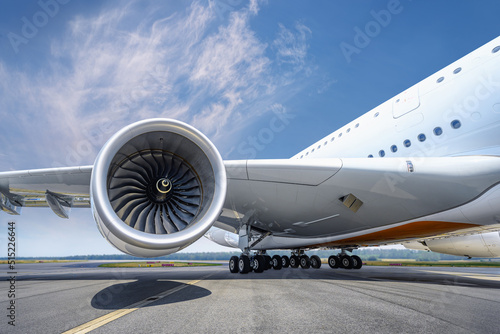 Photographie jet engine of an modern airliner