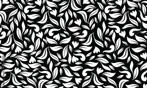 Seamless Floral Motifs Pattern. Vector Illustration