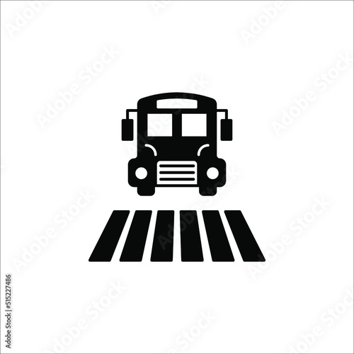 Pedestrian crossing icon. Zebra crossing. Vector icon isolated on white background.