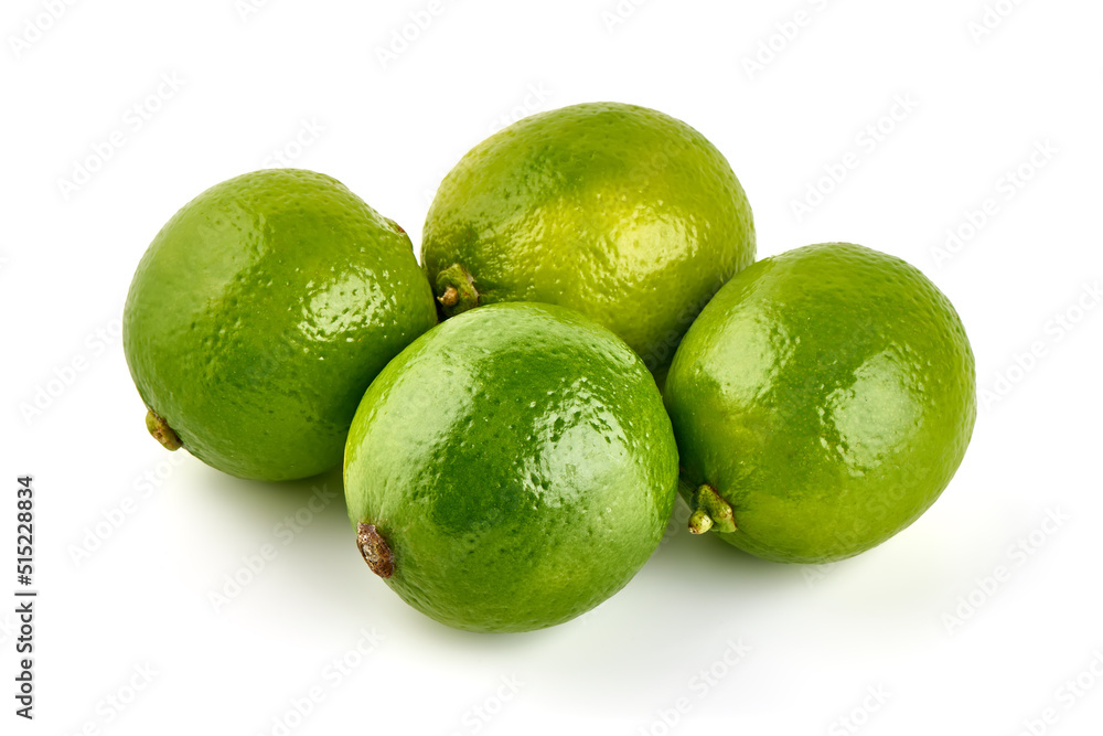 Fresh Lime with slice, isolated on white background. Fresh Lime with slice, isolated on white background.
