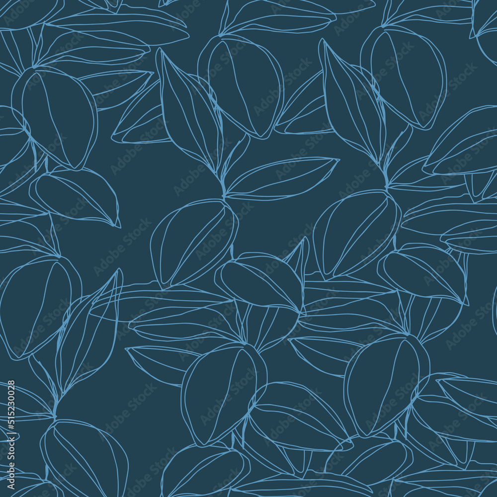 minimalism line art foliage vector seamless pattern minimalism line art foliage vector seamless pattern