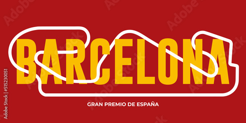 Race tracks, circuit for motorsport and auto sport. Barcelona, Spain.