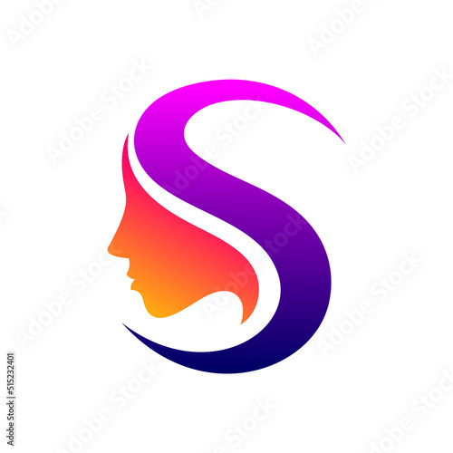 Women logo with letter S concept