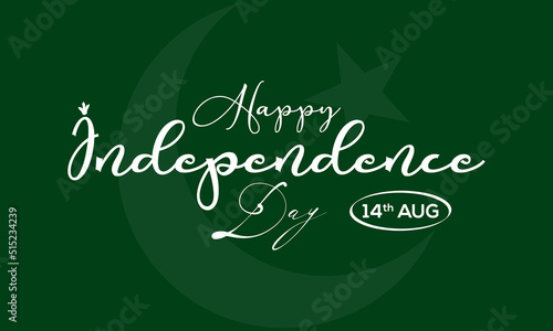independence Day 14th August. Pakistan Patriotism holiday template for banner  card  poster  background.